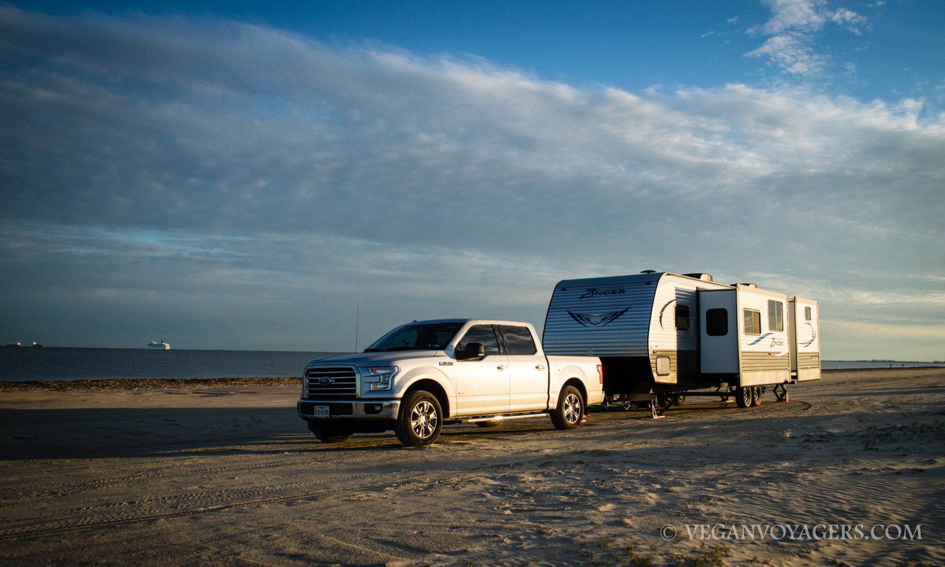 Our rig on the beach
