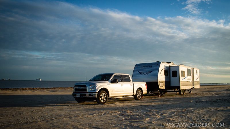 Our rig on the beach